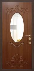 Дверь Тип М16 НО - черный шелк/МДФ зеркало