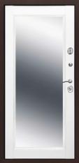 Дверь Тип 8945 Е ДП - Антик медь/МДФ 22 мм Царга Зеркало белая матовая