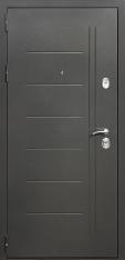 Дверь Тип 8942 В ДП - Темное серебро/МДФ 22мм Царга Дуб дымчатый(черная лакобель)