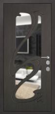 Дверь Тип М31 НО - черный шелк/МДФ зеркало